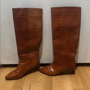 EMERSON FRY Lou cognac pull on high boots